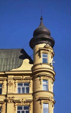 Brno 'daki binanın bir parçası. Çek Cumhuriyeti