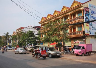 Siem Reap (Siemreap) manzarası. Kamboçya