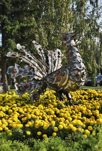 Rzeźba Parku Barnaul Altai Krai Zachodnia Syberia Rosja — Zdjęcie stockowe