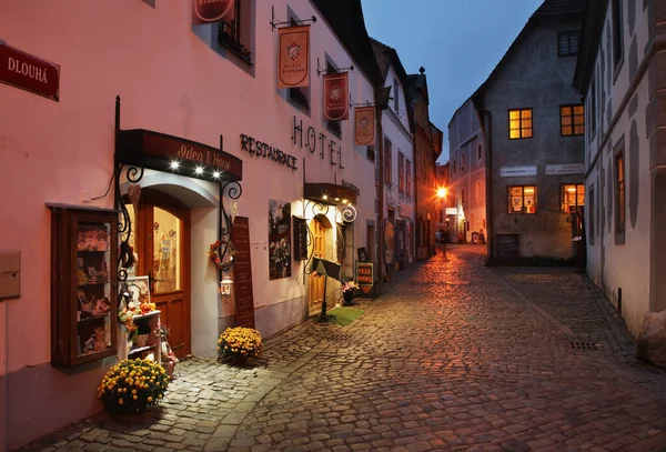 Calle Dlouha Cesky Krumlov República Checa — Foto de Stock