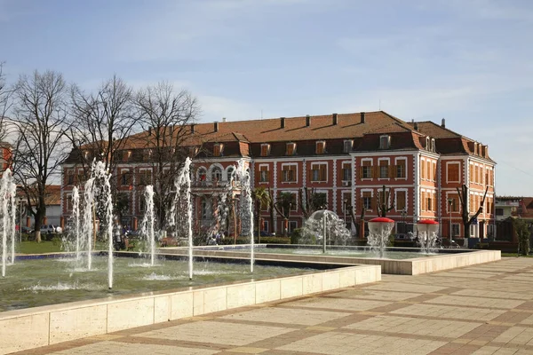 Fonte Praça Shkoder Albânia — Fotografia de Stock