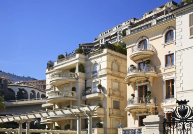 Monte-Carlo bölgesi manzarası. Monako Prensliği