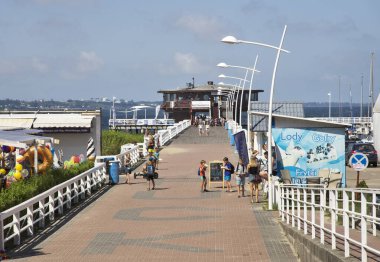 Puck 'taki ahşap iskele. Polonya