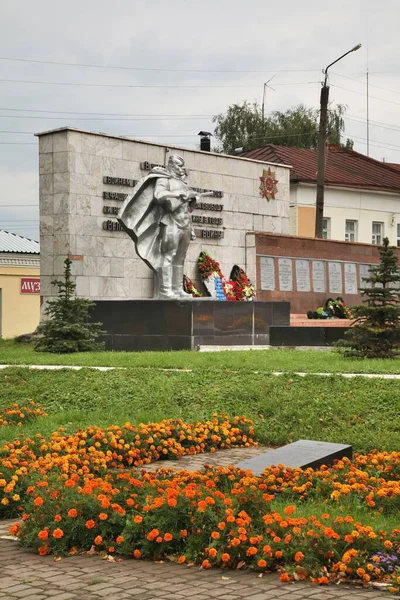 Památník Mrtvých Vojáků Borovsku Kaluga Oblast Rusko — Stock fotografie