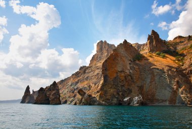 Kara Dag Dağı - Koktebel yakınlarında Kara Dag Dağı. Ukrayna