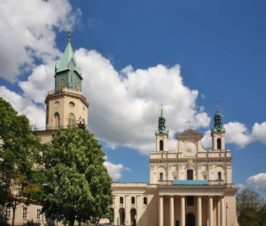 Lublin 'deki Aziz John Vaftizci ve Üçlemeci (Trynitarska) Katedrali. Polonya