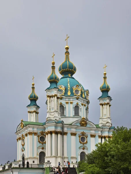 Kostel Svatého Ondřeje Kyjevě Ukrajina — Stock fotografie