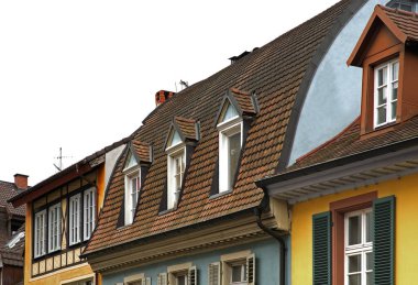 Freiburg im Breisgau 'daki binanın bir parçası. Almanya