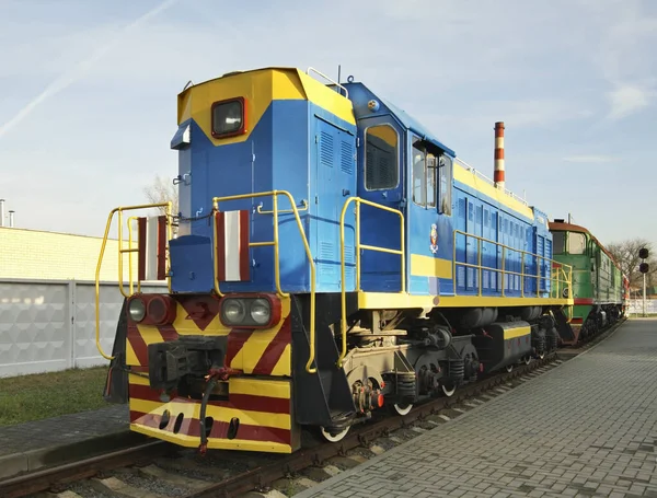Locomotora Derivación Museo Del Ferrocarril Brest Belarús — Foto de Stock