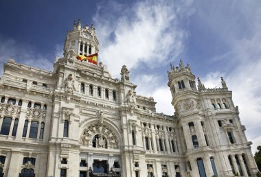 Madrid 'de belediye binası. İspanya