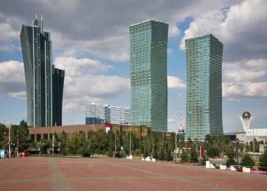 Astana 'nın manzarası. Kazakistan
