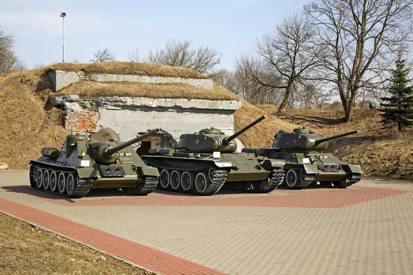 Tanques Brest Litovsk Fortres Belarús —  Fotos de Stock