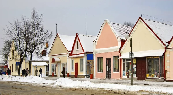 Vawkavysk的Zholudev街上的历史建筑 白俄罗斯 — 图库照片