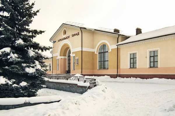 Stazione Ferroviaria Zholudev Vawkavysk Bielorussia — Foto Stock