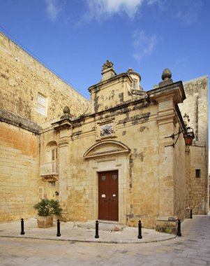 Mdina 'daki Aziz Agatha Kilisesi. Malta