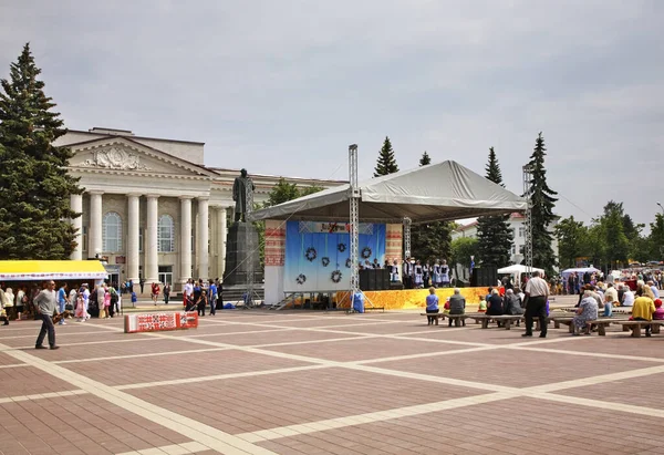 Plaza Central Maladzyechna Belarús — Foto de Stock