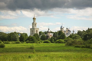 Büyük Novgorod 'daki Aziz George Manastırı. Rusya