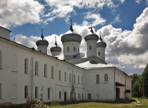 Catedral Del Salvador Monasterio San Jorge Yuriev Novgorod Grande Rusia — Foto de Stock