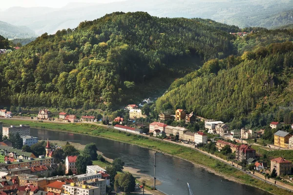 Vue Panoramique Decin République Tchèque — Photo