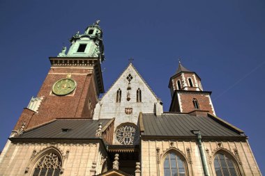 Aziz Stanislaus ve Wenceslaus 'un Wawel Kalesi' ndeki Kraliyet Katedrali Bazilikası. Krakow. Polonya