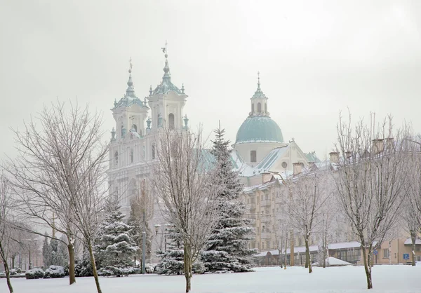 Cathedral Francis Xavier Soviet Square Grodno Belarus — Stock Photo, Image