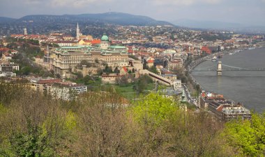 Budapeşte 'deki Buda Kalesi. Macaristan