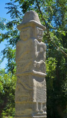 Biskupin 'deki antik mezarlık. Polonya