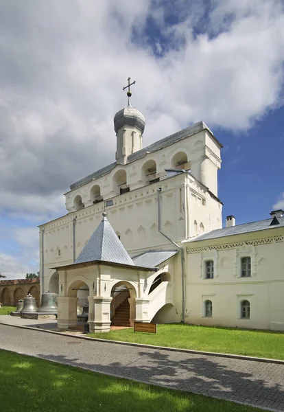 Campanario Catedral Santa Sofía Novgorod Grande Veliky Novgorod Rusia — Foto de Stock