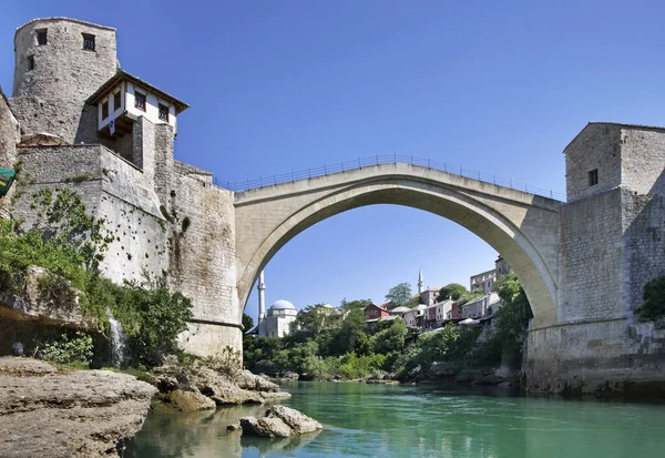 Podul Vechi Din Mostar Bosnia Herțegovina — Fotografie, imagine de stoc