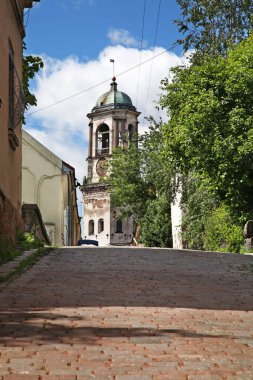 Vyborg 'daki saat kulesi. Rusya
