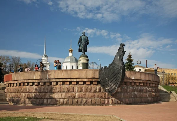 Tver Deki Afanasy Nikitin Ambarı Anıtı Rusya — Stok fotoğraf