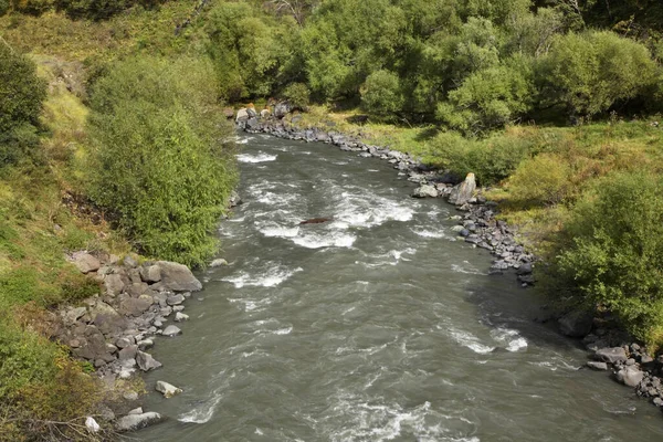 Río Terek Stepantsminda Georgia — Foto de Stock