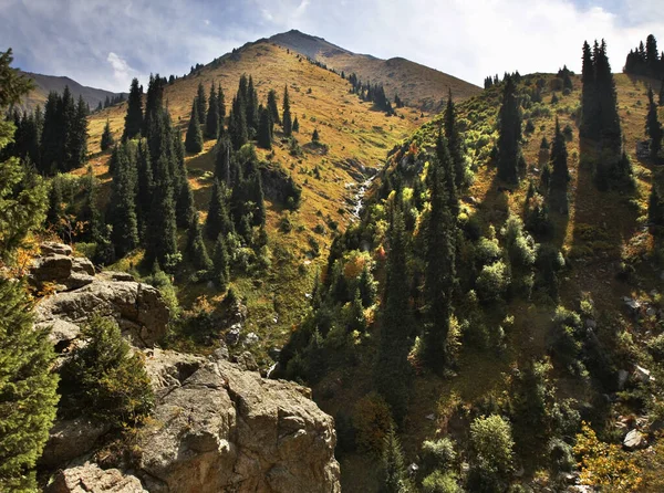 Vista Del Valle Del Medeo Kazajstán — Foto de Stock