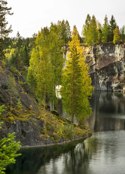 Grote Marmeren Kloof Mountain Park Ruskeala Republiek Karelië Rusland — Stockfoto