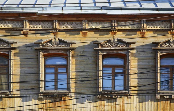 Θραύσμα Κτιρίου Στο Pervomaisky Prospekt Στο Ryazan Ρωσία — Φωτογραφία Αρχείου