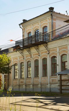 Staritsa 'daki tarihi bölge manzarası. Tver Oblastı. Rusya