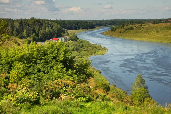 Волга Ріка Старому Тверська Область Росія — стокове фото