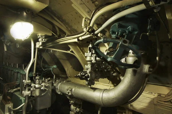 Interior Del Submarino Museo Vesikko Suomenlinna Fortaleza Cerca Helsinki Finlandia —  Fotos de Stock