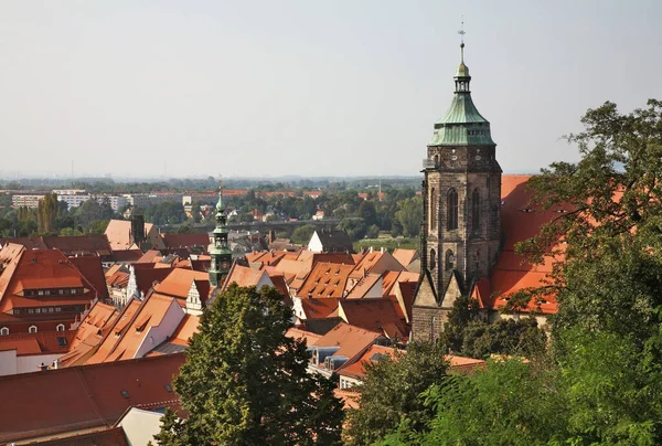 Kościół Najświętszej Marii Panny Marienkirche Pirnie Stan Saksonia Niemcy — Zdjęcie stockowe