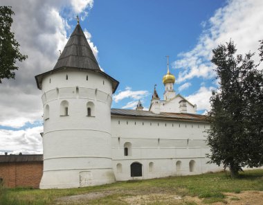 Rostov 'lu Kremlin' in (Rostov Great) manzarası. Yaroslavl oblast. Rusya