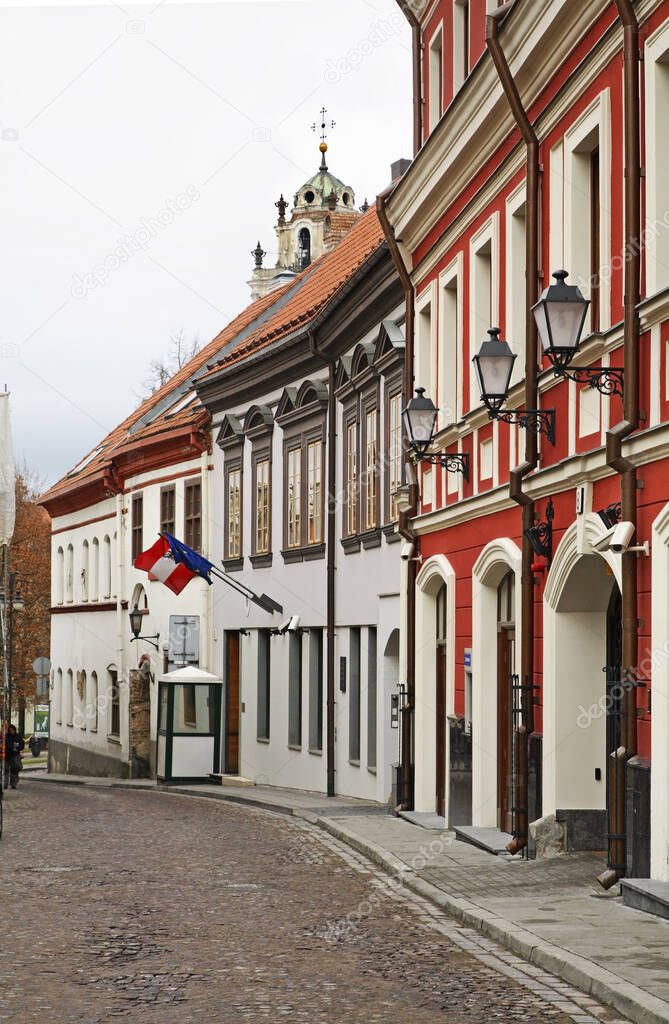 Old street in Vilnius. Lithuania