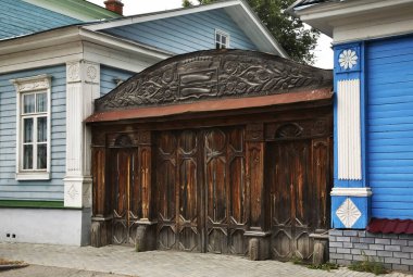 Gorodets 'teki kapı. Nizhny Novgorod Oblastı. Rusya