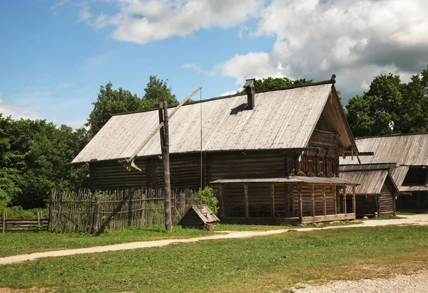 Vista Del Pueblo Vitoslavlitsy Cerca Novgorod Grande Rusia —  Fotos de Stock