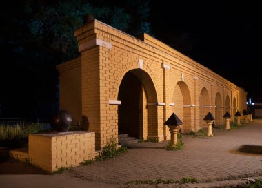 Lipetsk 'teki Lower Park' ta Lipetsk maden suyu fıskiyeleri. Rusya