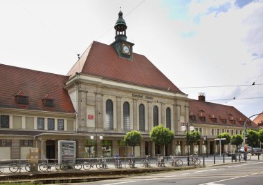Gorlitz 'deki tren istasyonu. Almanya