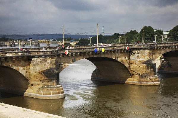 Pont Augustusbrucke Dresde Allemagne — Photo