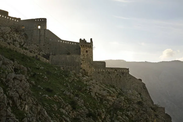 Ruiner Fästning Kotor Montenegro — Stockfoto