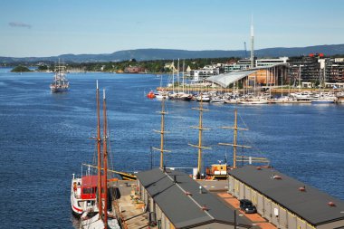 Oslo 'daki Pipervika körfezi. Norveç