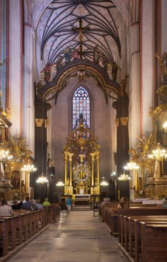 Torun 'daki Kutsal Bakire Meryem Kilisesi. Polonya