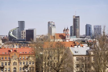 Vilnius 'un Snipiskes semtinde yeni şehir merkezi. Litvanya